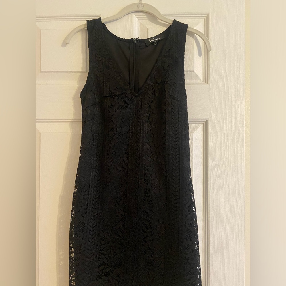 Lulus Black lace mini dress